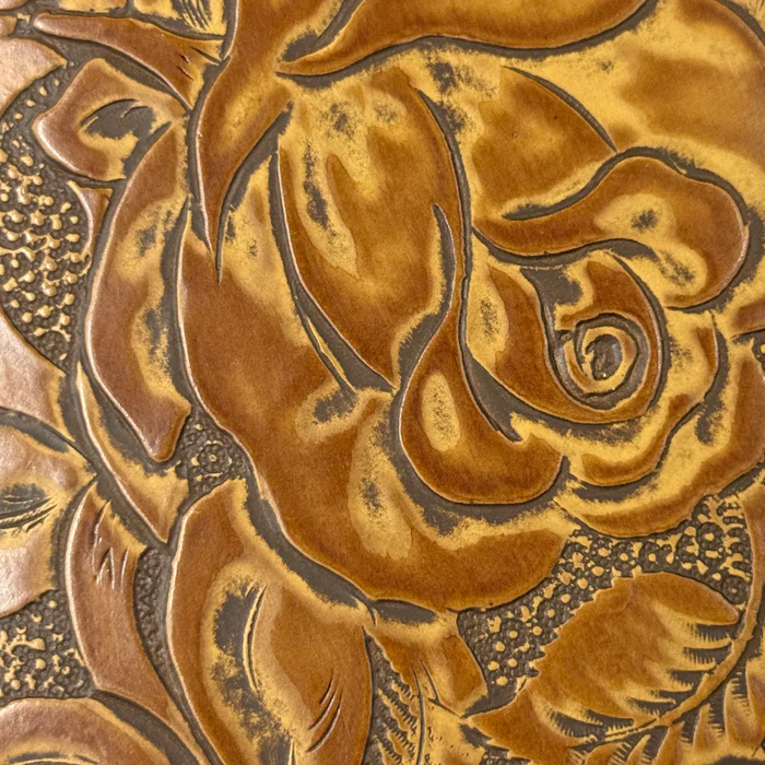 Hand Stained Rose Floral Embossed Cow 3oz 10 colours - Image 8