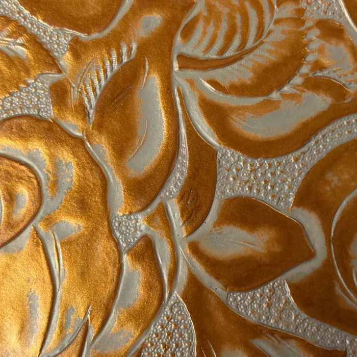 Hand Stained Rose Floral Embossed Cow 3oz 10 colours - Image 9