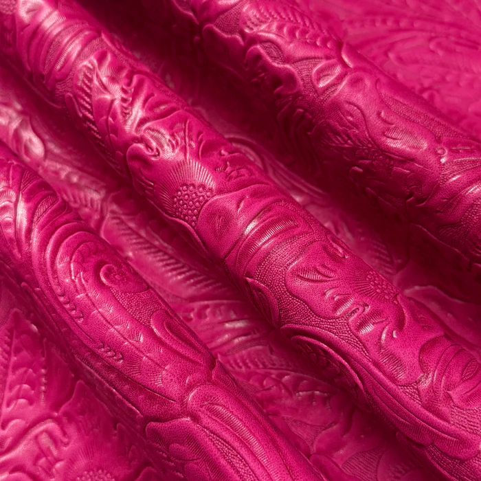 Floral Embossed Oiled Veg Tan Lamb, 2 oz | 6 Colors - Image 16