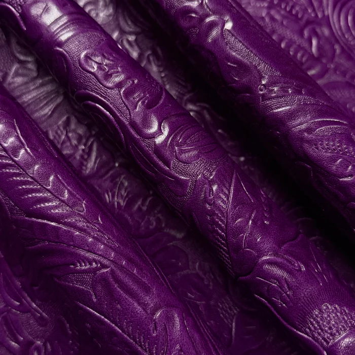 Floral Embossed Oiled Veg Tan Lamb, 2 oz | 6 Colors - Image 12
