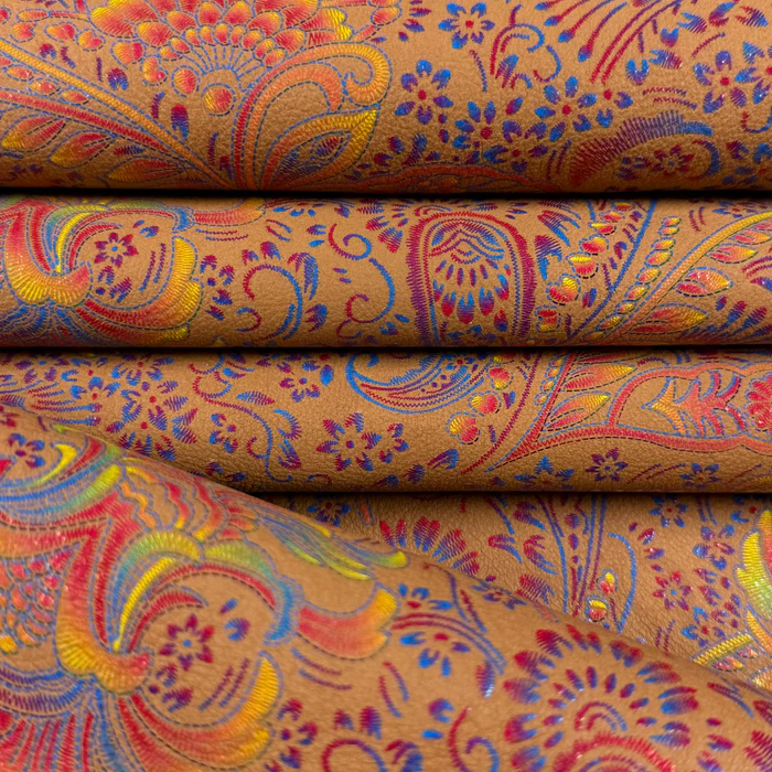Floral Jacquard Nubuck Cow, 3 oz - 4 Colors - Image 3
