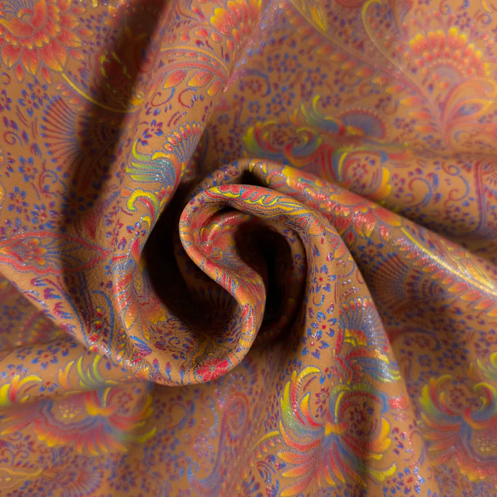 Floral Jacquard Nubuck Cow, 3 oz - 4 Colors - Image 2