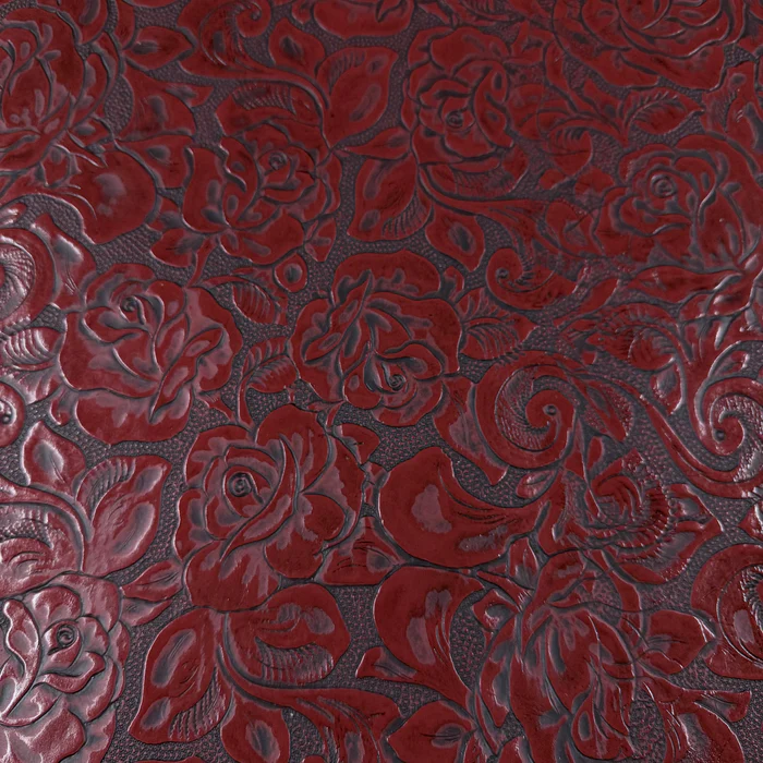 Hand Stained Rose Floral Embossed Cow 3oz 10 colours