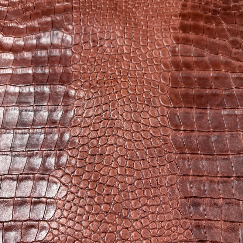 Two-Tone Veg Tan Crocodile Embossed Lambskin, 2 oz - 3 Colors - Image 7