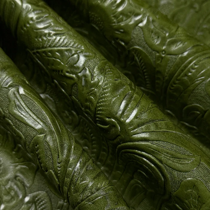 Floral Embossed Oiled Veg Tan Lamb, 2 oz | 6 Colors - Image 18
