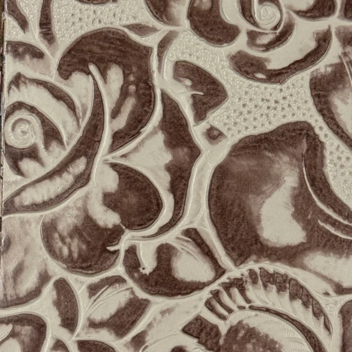 Hand Stained Rose Floral Embossed Cow 3oz 10 colours - Image 15