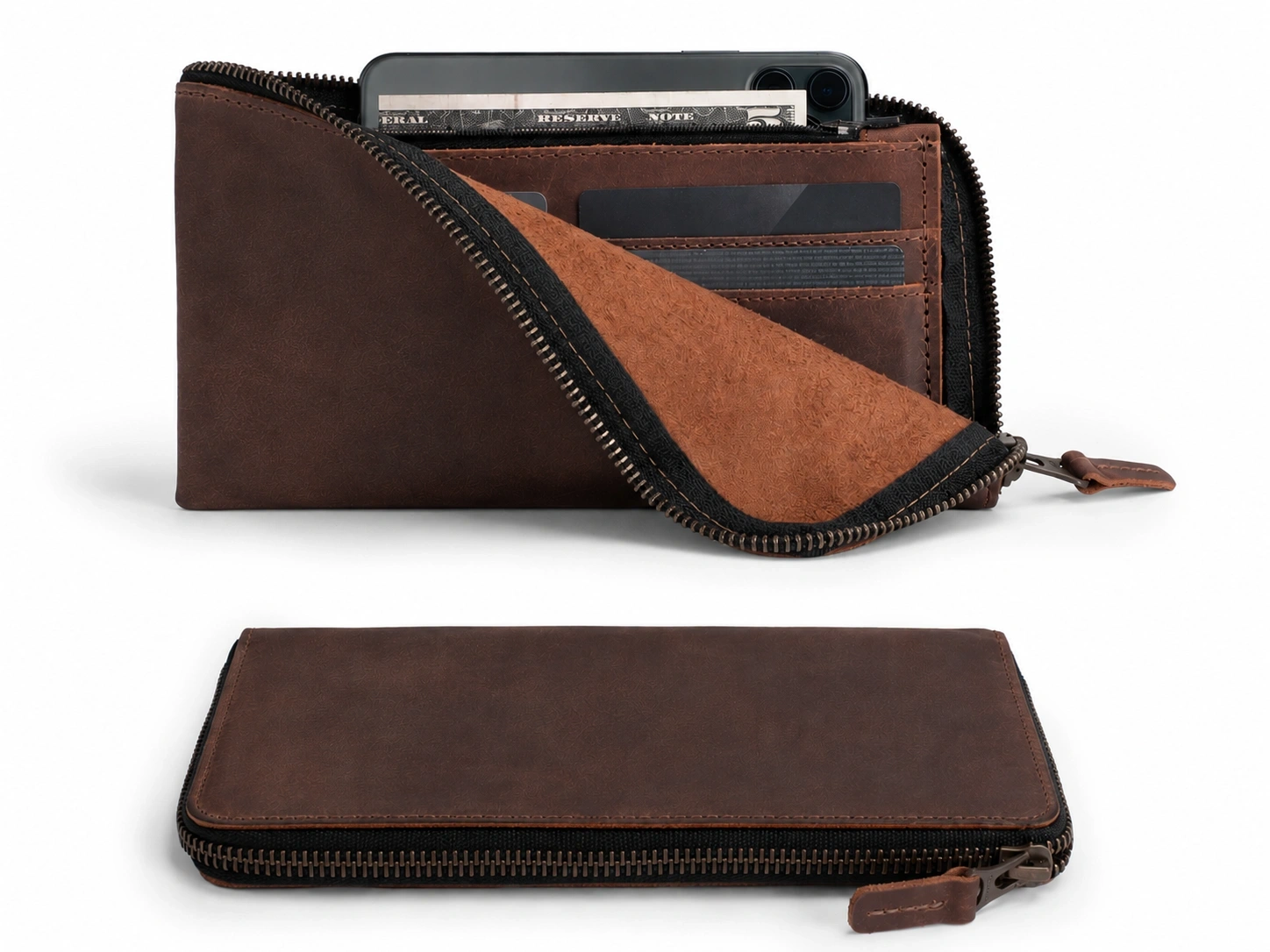 Large Zippered Wallet