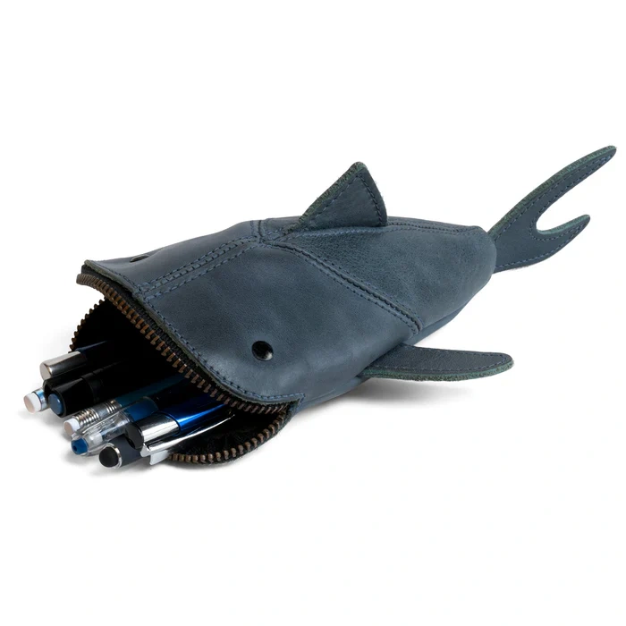 Leather Shark Pouch (Sandy)
