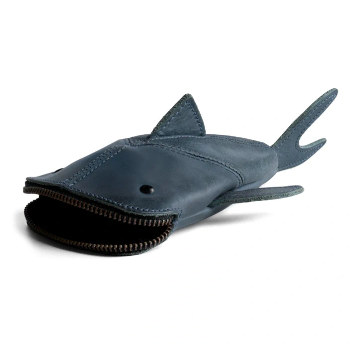 Leather Shark Pouch (Sandy) - Image 2